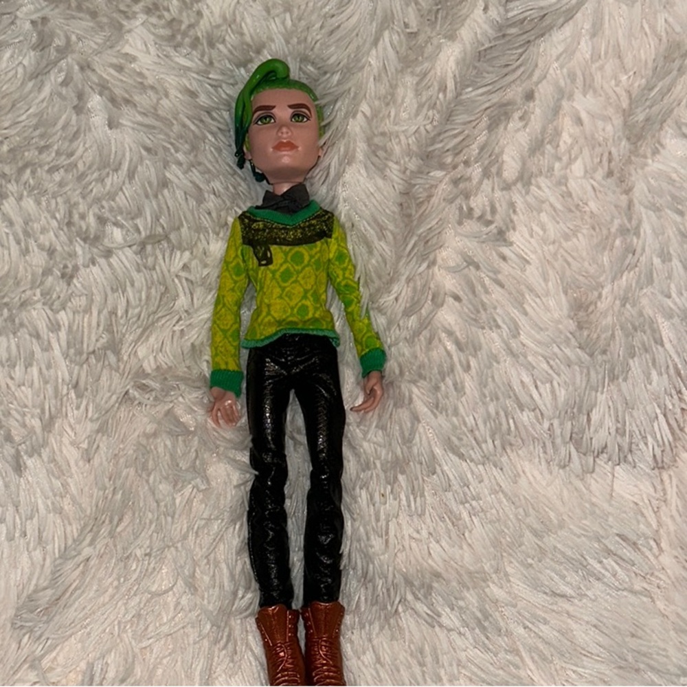 Monster High Doll with Green Hair and Black Pants